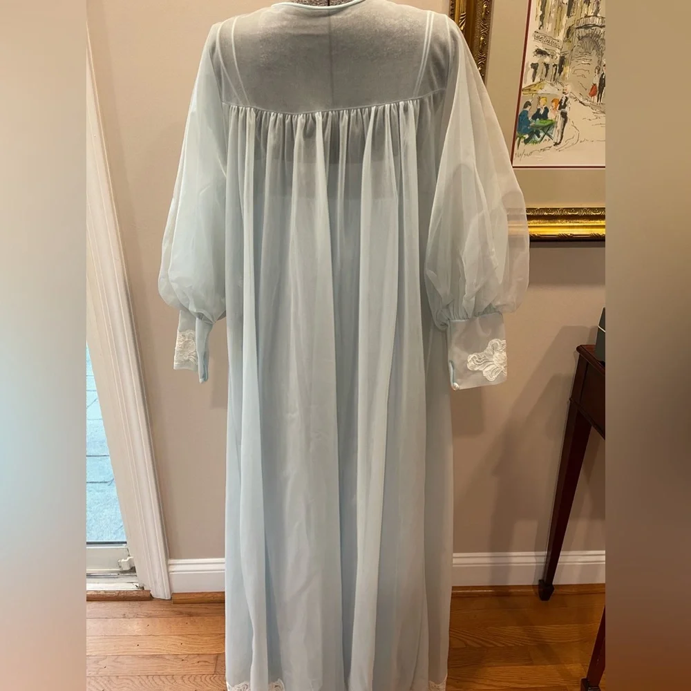 🆕Kayser baby blue peignoir‎ set-NWT/deadstock-size medium ladies VTG Rockabilly